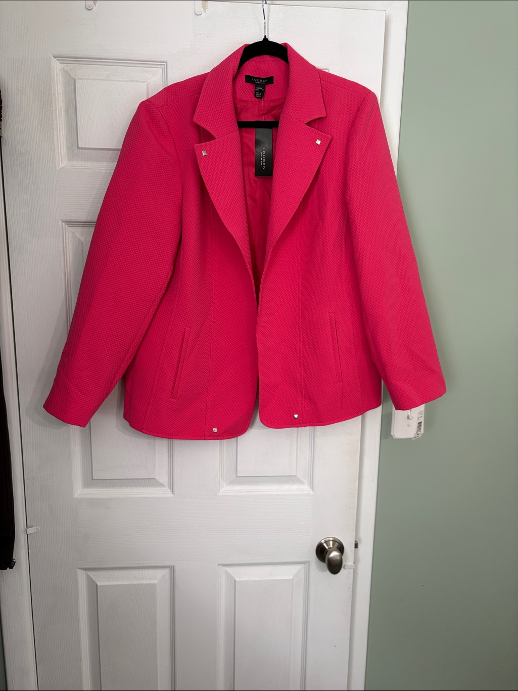 Textured Blazer In Peony